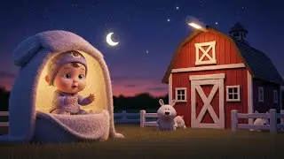 Baby Cozy Barn Night 🌙🐮✨ | Kids Fantasy Song | Learn Colors in a Gentle Night Scene