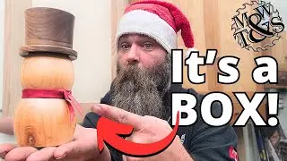 Делаю коробку для снеговика на токарном станке!