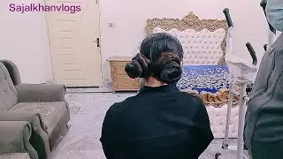 New clothes and Long hair twin bun hairstyle by husband #sajalkhanvlogs 