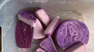 Bucket Gym Chalk Crush 💜💗💜 | ASMR | Gym Chalk Crushing #subscribe #dyedgymchalk #viral