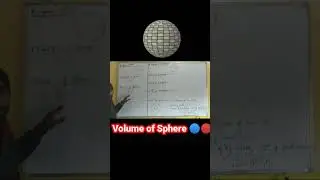 Volume Of Sphere⚫️🔴⚪️🔵💥