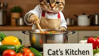 Chef Cat Cooks! Funny & Cute Cooking Compilation | Cat Cooking Food | AI Cat #cats #aicat #trending