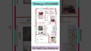 800 sqft house plan download Free #shorts #viral #shortvideo