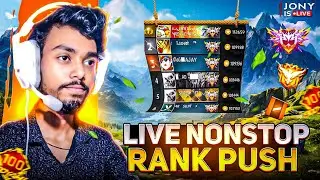 JONY IS LIVE NEW BR RANK SEASON HEROIC TO GRANDMASTER PUSH TOP 100 PUSH #freefire #freefirelive