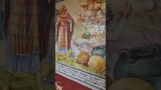 Cardiff Castle room with images from the Bible and Hebrew writings