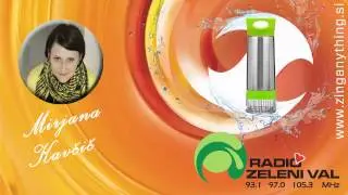 Mirjana iz Radia Zeleni val žreba nagrajenko, ki prejme stekleničko za vodo z okusom Aqua Zinger