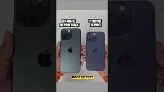 iphone 16 pro max Vs iphone 14 pro Boot up test comparison #shortsfeed #shorts