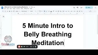 5 Minute Intro to Belly Breathing Meditation