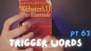ASMR Dictionary Trigger Words 📕 pt. 63