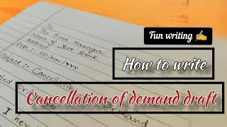 Application for Cancellation of Demand Draft | How to write | Letter to Bank | Letter Format |