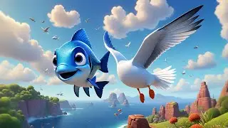 The Fish Who Wanted to Fly 🐟✈️ | Fun Kids Story & Learning Video | Preschool Imaginative Adventure