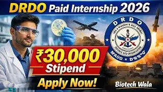 DRDO Paid Internship 2026 | ₹30,000 Stipend | MSc/BTech Internship | Apply Process & Eligibility