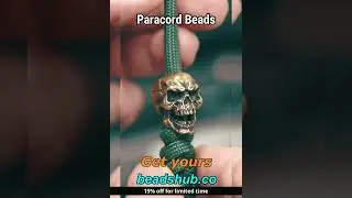 Cracked skull Paracord bead #jewelry #beadedjewelery #paracordbeads