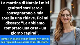 La mattina di Natale i miei genitori sorrisero e consegnarono a mia sorella una chiave.