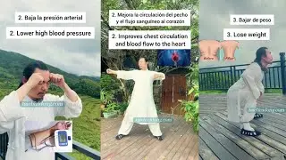 Best Tai chi workout | lose weight | lower high blood pressure | Wudang Zidong Spanish | Qi Gong 