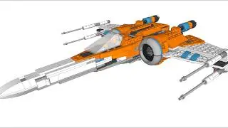 Lego 75273 Poe Dameron's X wing Fighter 3D Sketchup