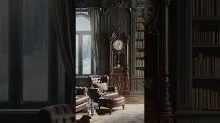 Winter Study Retreat: Clock Ticking & Gentle Snowfall Ambience with Soft Music