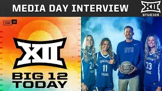 BYU's Lee Cummard, Delaney Gibb and Brinley Cannon Interviews at Big 12 Basketball Media Days