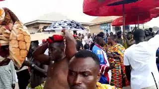 Culture display at Assin Fosu TuTu k3se3 festival in Ghana 