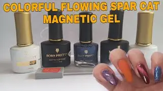 Born Pretty Magnetic Gel Polish | DIY Nails with Colorful Flowing Spar Cat Magnetic Gel Easy at Home