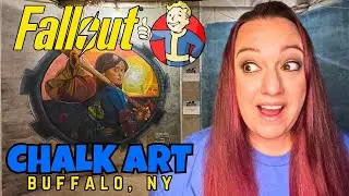 Fallout Chalk Art at Buffalo Riverworks | Diary of a Chalk Artist