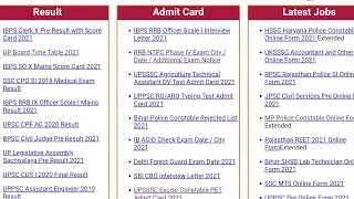 new government job sarkari result 2021 online form result job is website per dekhe