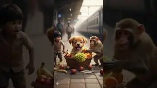 bechara puppy 🐕 fruit bech rha hai #shorts #cartoon #emotionalstory #puppylove