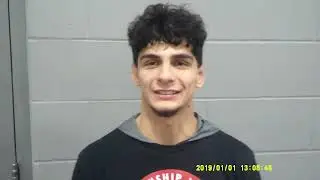 #2 Gabe Gonzalez of Grand View after scoring a fall at the Heart of America Duals