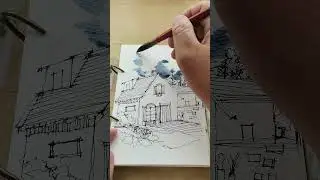 Old building watercolor painting #art #watercolor #painting #sketch #drawing #illustration #artist