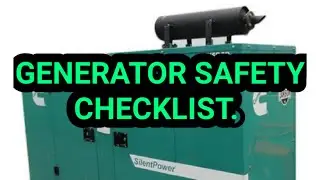 (DG) 𝗗𝗶𝗲𝘀𝗲𝗹 𝗚𝗲𝗻𝗲𝗿𝗮𝘁𝗼𝗿 𝗦𝗮𝗳𝗲𝘁𝘆 𝗜𝗻𝘀𝗽𝗲𝗰𝘁𝗶𝗼𝗻 | Generator Inspection Checklist | #safetyforall01 |