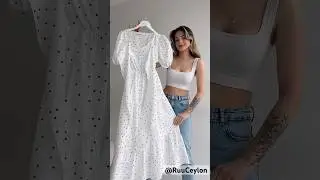 White dress 🌸 #whitedress #whitefrock #longfrock #womendress #summeroutfit #viralshorts #viralvideo