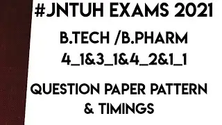 JNTUH LATEST UPDATES ||jntuh postponed exams update ||jntuh exams 2021 ||