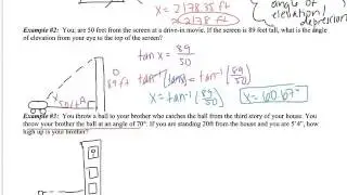 Word Problems (Trigonometry)