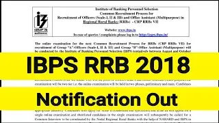 IBPS RRB 2018 Official Notification Age Qualification Cutoff Books Exam Pattern Date Syllabus