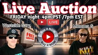 Friday Night🔴 LIVE AUCTION & BUY IT NOWS! 📦FREE SHIPPING 💥Free Giveaways! Come hang out!