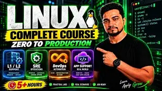 Linux Complete Course 🔥 Zero to Production | L1/L2, SRE, DevOps & App Support