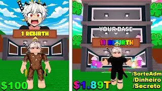 😢COMECEI DO 1 DE REBIRTH AT&Eacute; CHEGAR NO M&Aacute;XIMO COM PODERES DE ADM NO ROUBE UM BRAINROT!!😱❄️