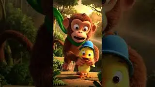 &ldquo;The Wind Almost Took Her&hellip; 🌬️😱&rdquo; #shorts #youtubeshorts #animation #monkey #duck #cute #story #kids