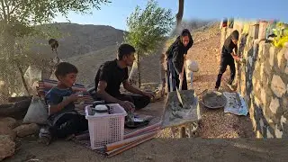 Nomadic life in nature: traditional architecture, facade of a nomadic house in nature
