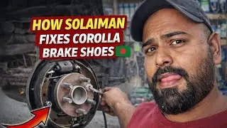 Toyota Corolla Brake Shoes Service | Desi Mechanic SoLaiman ☺️🔧 | Full Repair