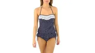 Kenneth Cole Reaction Diva Dot Tankini Top | SwimOutlet.com