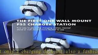 PS5 Charging Station,PS5 Controller Charger Station Supports Wall Mount,Fast Playstation 5 Dualsens