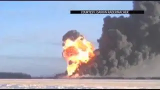 Raw:Fiery Video of North Dakota Train Derailment