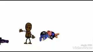 Add yourself fighting in a white background