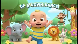 Up and Down Dance Song 🌈 | Shake Clap Jump | Jungle Kids Song | Cocomelon Style