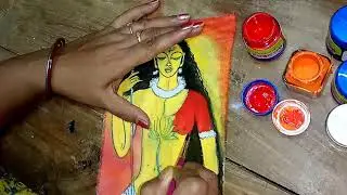 Black hand painted designer saree