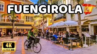 🇪🇦[4K] Fuengirola Spain City Centre Walking Tour in January 2023, M&aacute;laga Costa del Sol