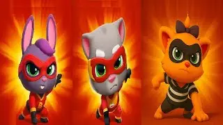 Talking Tom Hero Dash New Update VS Panda Run New Character SUPER BECCA VS Tom VS  koko the robber