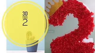 Tutorial of Birthday decoration pinata|| 3D Pinata|| How to make number 2 Pinata