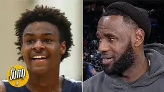 LeBron James is more nervous than Bronny during his game | The Jump